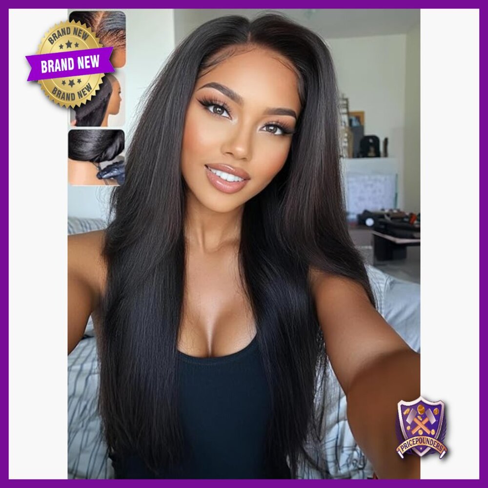 Human Hair Lace Front Wig Glueless Pre Plucked Beginner Friendly 20Inch
